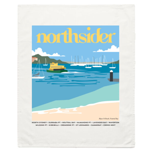 Northsider Hayes Street Beach Tea Towel Thumbnail